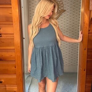 Free people blue mini dress